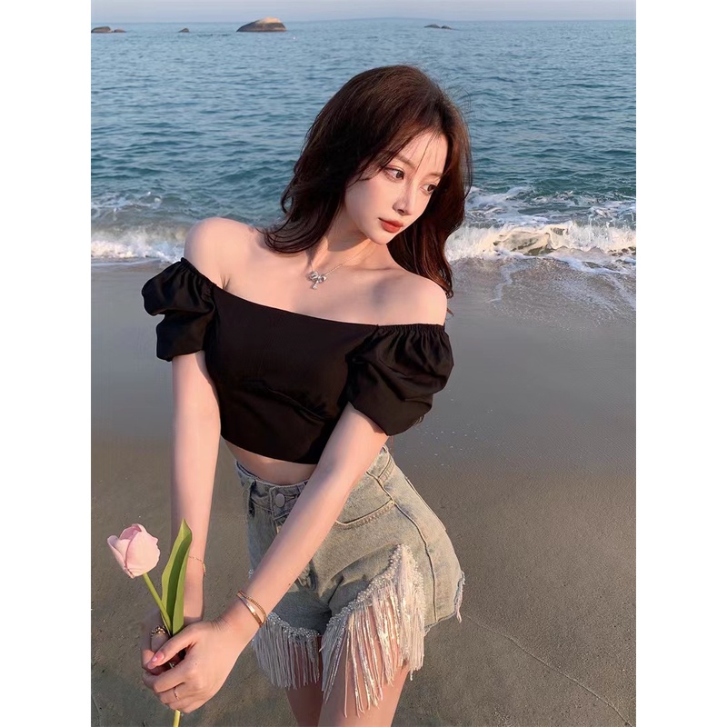 Áo Croptop Tay Lỡ Thiết Kế Xinh Xắn Cho Nữ