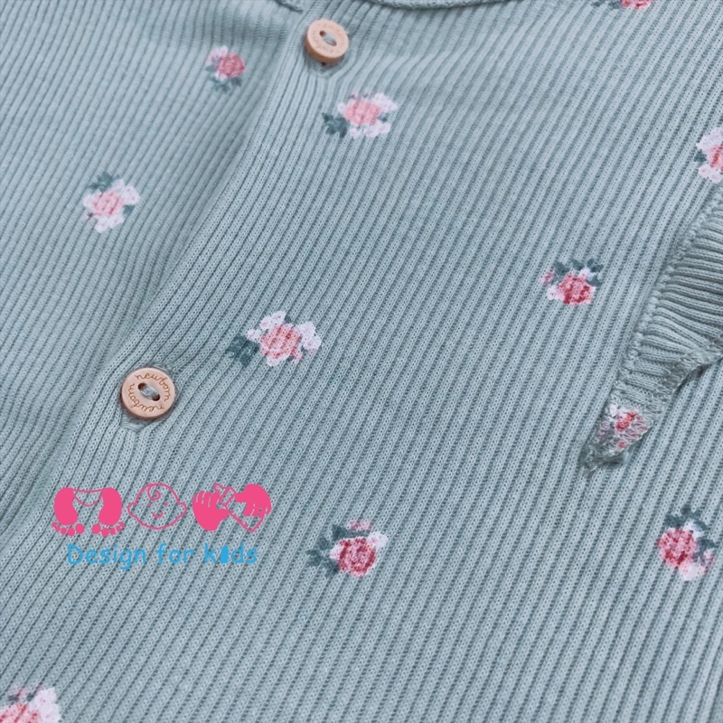 Sleepsuit và body váy vải ORGANIC COTTON hàng HM xuất dư cho bé gái