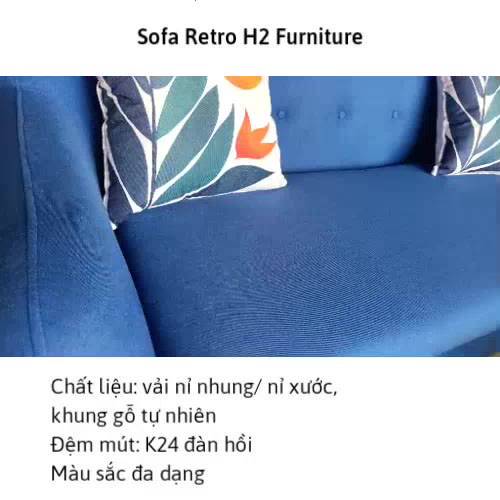 [FREESHIP HN] Ghế sofa nỉ H2 Furniture bền đẹp khung gỗ chắc chắn chịu lực lớn sofa phòng khách | BigBuy360 - bigbuy360.vn
