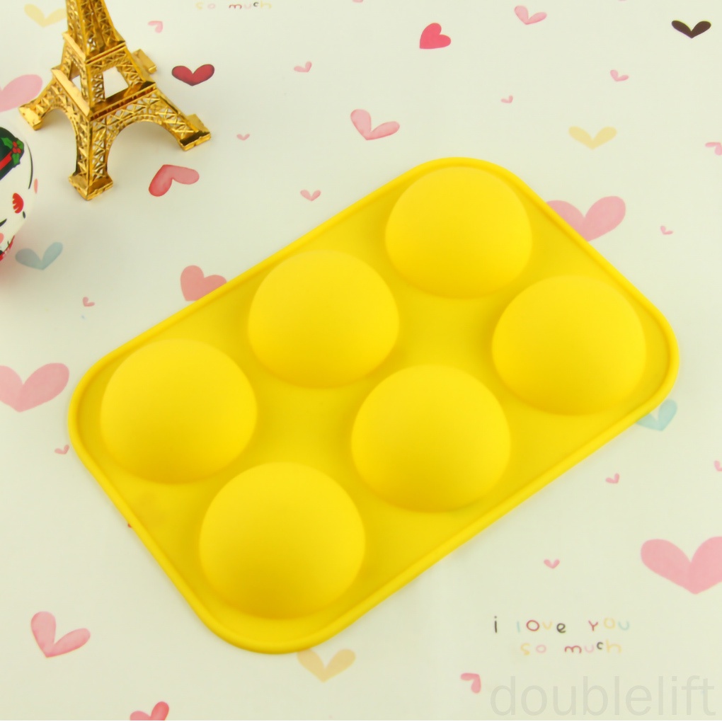 Khuôn Silicone Làm Bánh 6 Ngăn Hình Bán Nguyệt Chịu Nhiệt