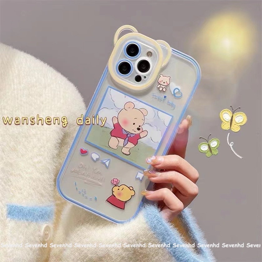 Ốp Điện Thoại Mềm In Hình Gấu Pooh Cho iPhone 14 13 12 11 Pro Max Xs Max Xr X 6 6s Plus