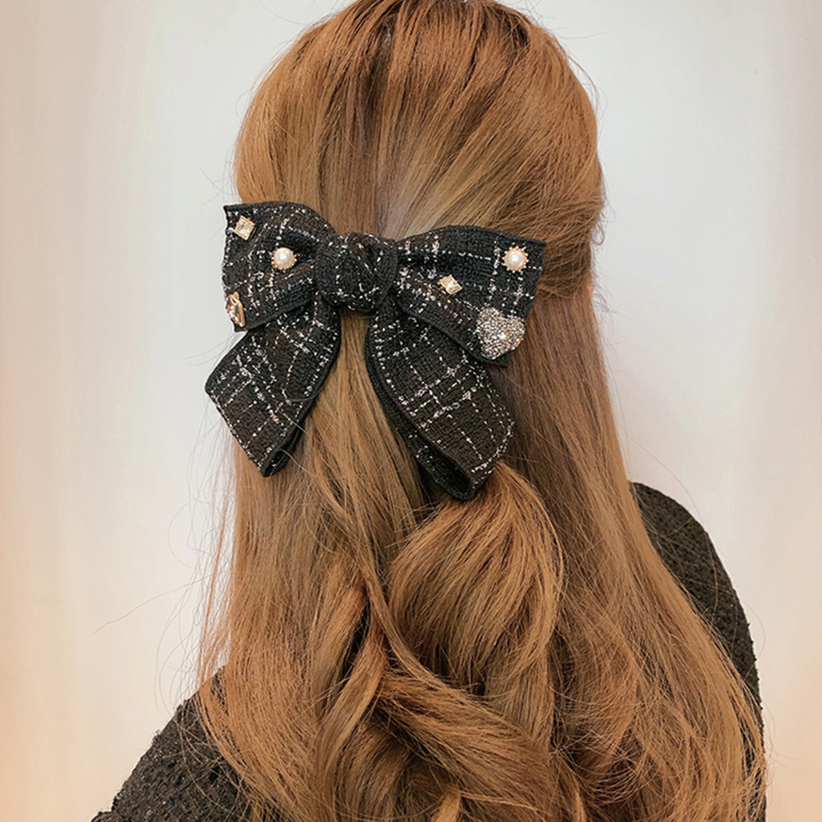 Kẹp Tóc Hình Nơ Đính Ngọc Trai Xinh Xắn Thời Trang Cho Nữ