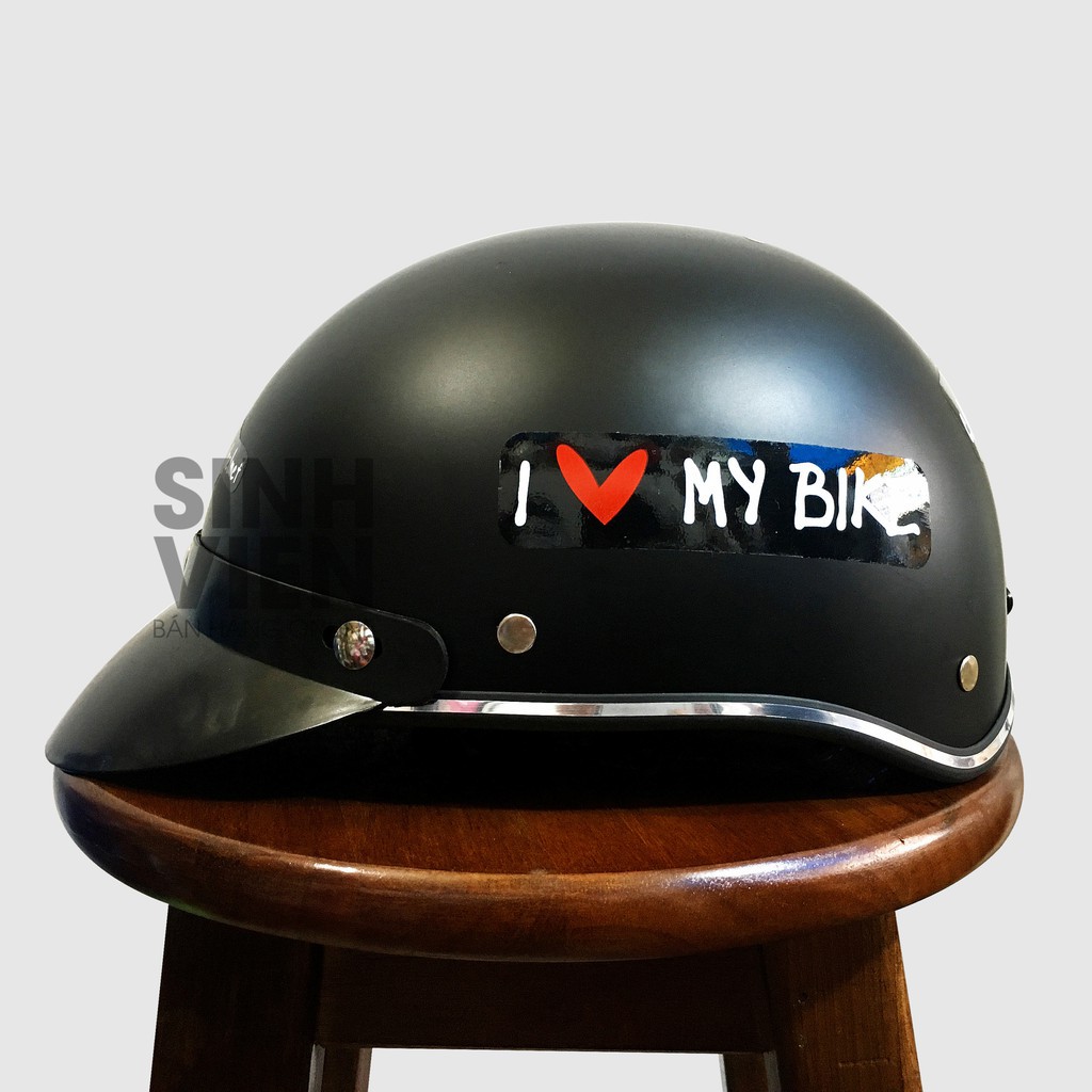 MŨ BẢO HIỂM NỬA ĐẦU I LOVE MY BIKE