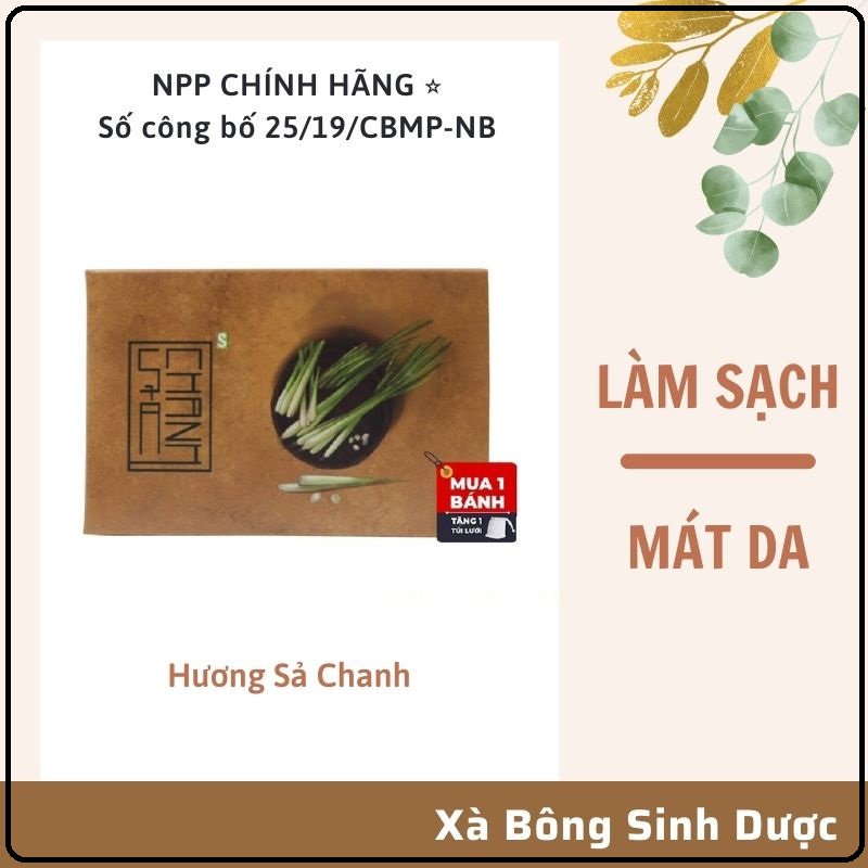 Xà bông Chanh Sả Organic  Hàng Chính Hãng  Xà Bông Gội Đầu Thiên Nhiên Sạch Mát Da - Dạng Sáp 100gr