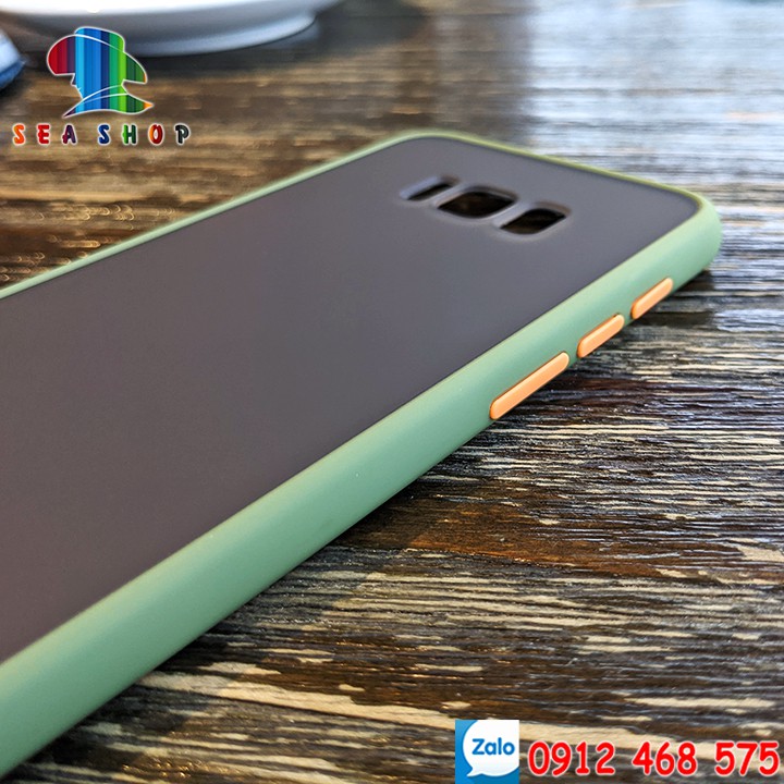 Ốp lưng Samsung S8 Plus SM-G955 viền nhựa dẻo chống sốc - Mặt lưng nhám