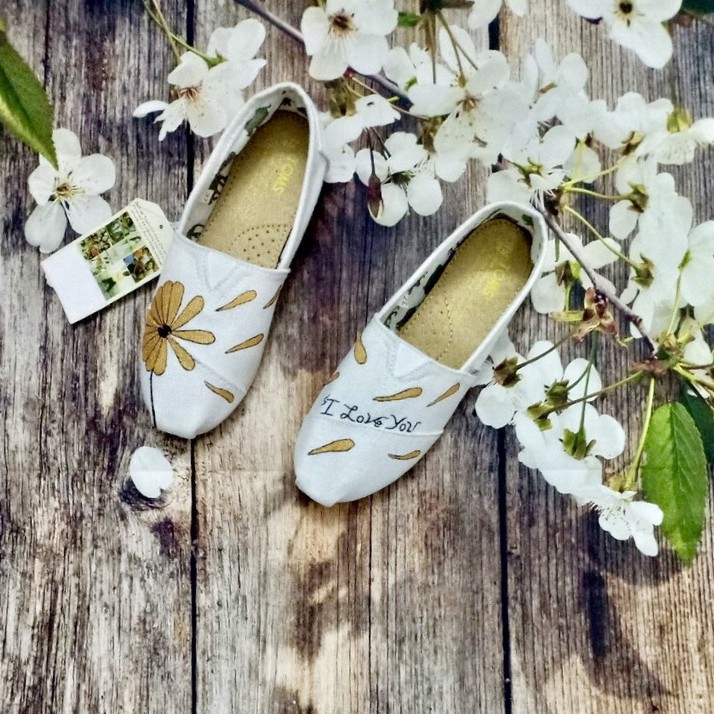 Giày toms bông hoa FLOWERS 2020 TRẮNG, WHITE