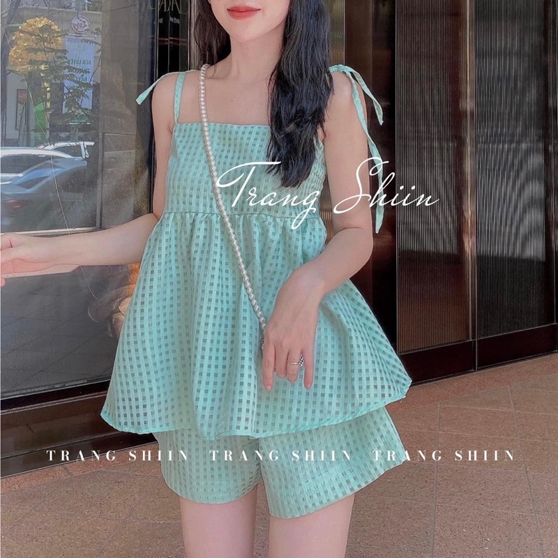 SÉT ÁO 2S LỖ LƯỚI + QUẦN SHORT 3M