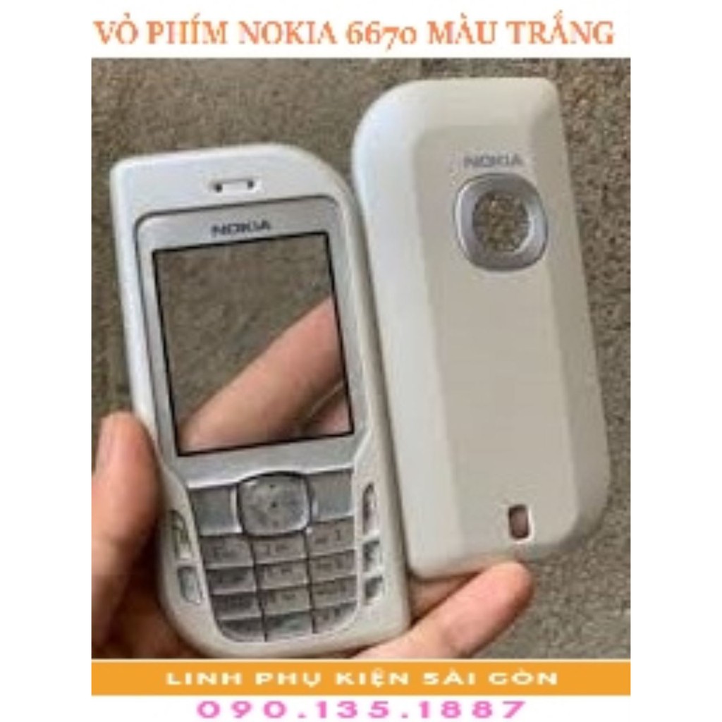 VỎ PHÍM NOKIA 6670 MÀU TRẮNG