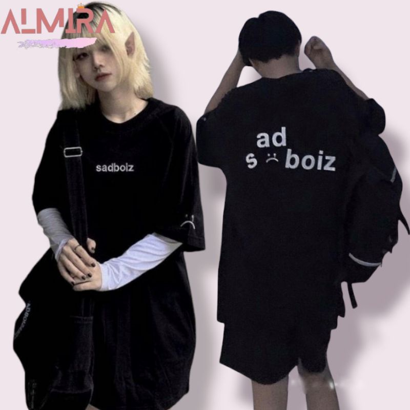 Áo Thun Màu Đen Chữ Sadboiz Form Rộng Tay Lỡ, Áo Phông Cực Hót Unisex