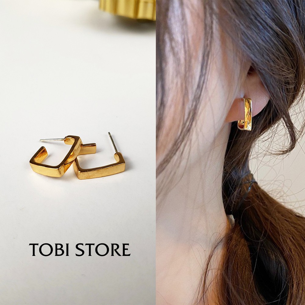 Khuyên tai nữ TOBI STORE nhiều kiểu dáng bông tai dễ thương đính ngọc mạ vàng đáng yêu kiểu tròn, dài, nụ