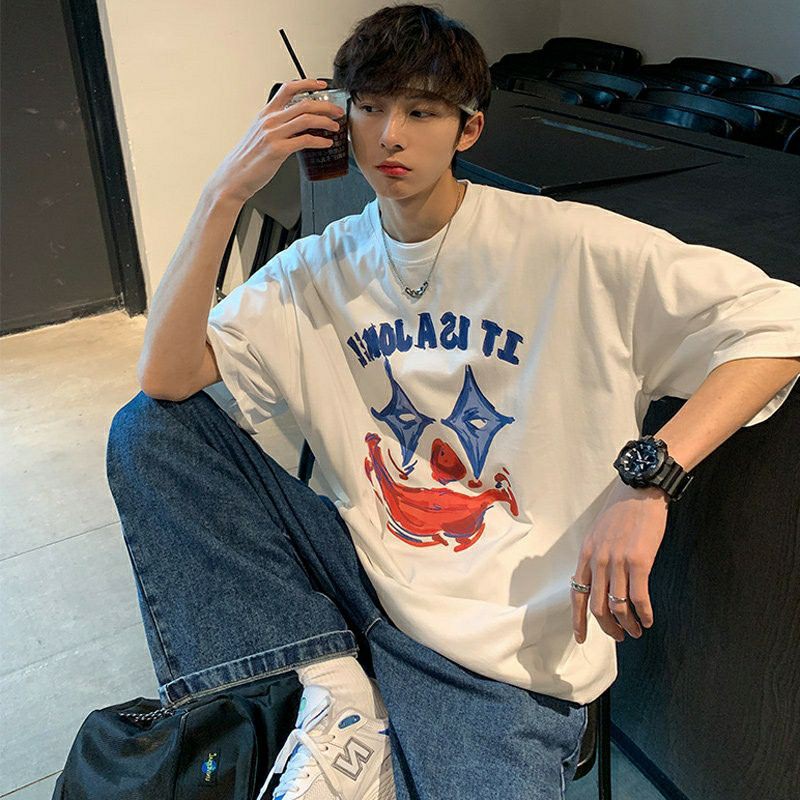áo thun nam nữ form rộng unisex mặt hề cực chất