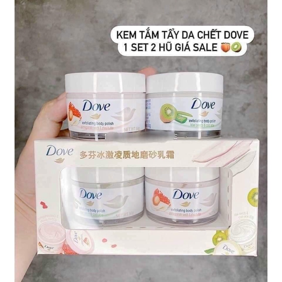 [HÀNG HOT] Tẩy da chết body DOVE giúp da mịn màng chiết xuất từ thiên nhiên hũ 50g