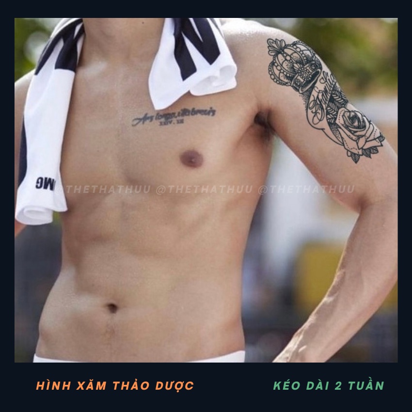 Hình Xăm Tạm Thời Nước Thảo Dược 15 Ngày Không Thấm Nước Mồ Hôi Thethathuu GZ020