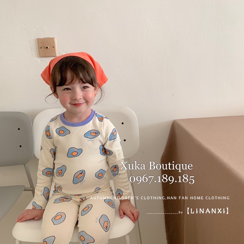 Bộ Đồ Ngủ Giữ Nhiệt Thu Đông Mặc Nhà Cho Bé Trai Bé Gái từ 8kg Chất Nỉ Nhung Chính Hãng YLH-Kids,Hàng Quảng Châu Cao Cấp