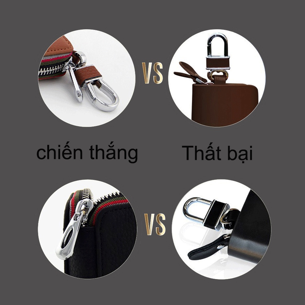 móc chìa khóa xe Suzuki cao cấp móc khóa da túi zipper
