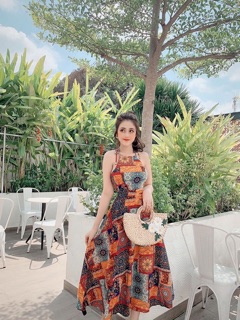 Đầm maxi thổ cầm