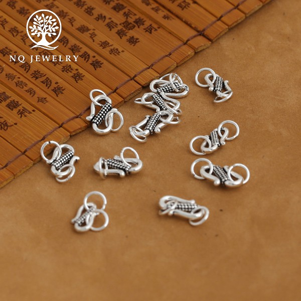 Charm bạc kết nối khóa đôi S - NQ Jewelry