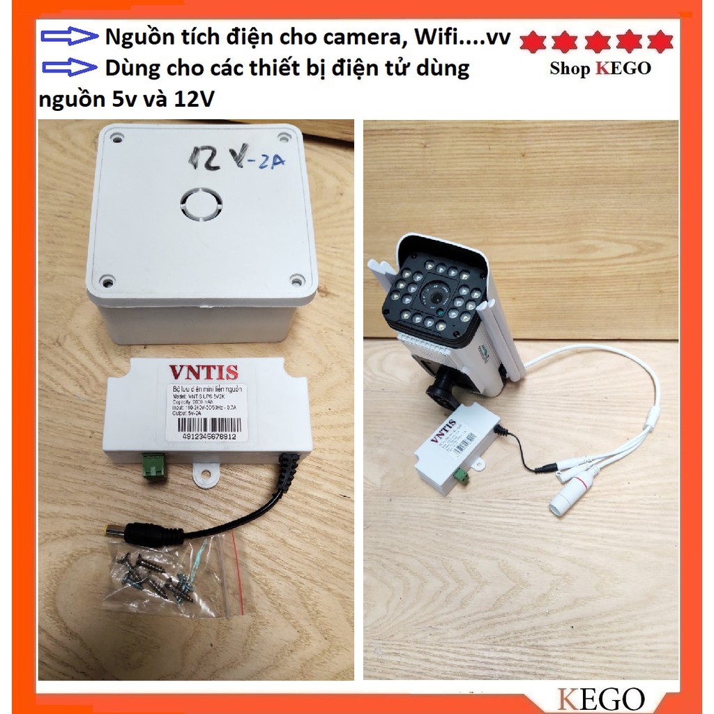 Nguồn tích điện Wifi, camera kiêm bộ lưu điện UPS ( Bảo hành 1 năm)