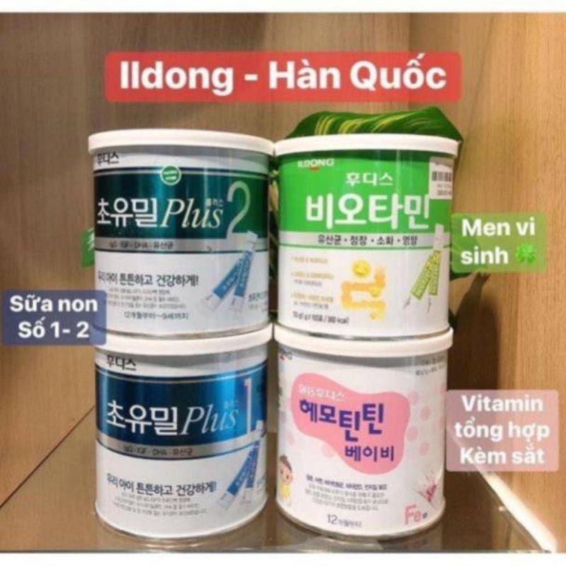 Sữa Non IDONG Plus số 1, 2 nội địa Hàn Quốc (hộp 100 gói)