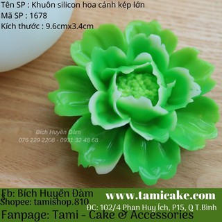 Khuôn silicon hoa cánh kép lớn 1678