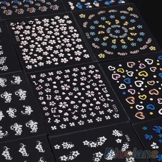 Set 30 tấm hình dán hoa trang trí móng tay