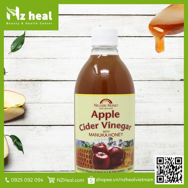 [Hỏa tốc] Giấm táo và mật ong Manuka Nelson Honey 500ml
