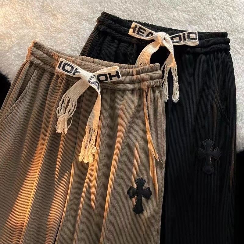 Quần ống rộng Lưng Cao Co Giãn Phong Cách Harajuku Thời Trang Mùa Hè Cho Nữ
