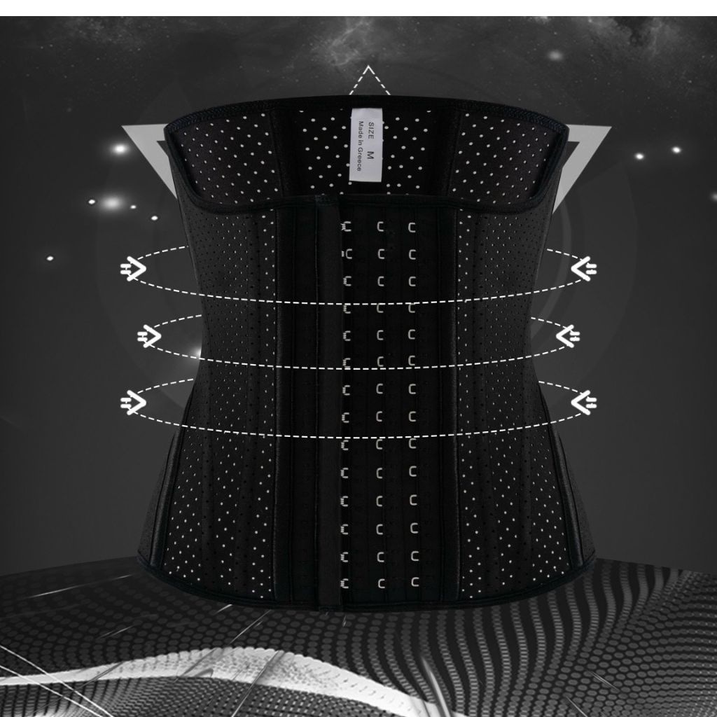 Đai Nịt Bụng Latex Cải Tiến Thông Hơi Che Mỡ Lưng Hoàn Hảo (Tặng áo Lót Liner và Thanh Nối)