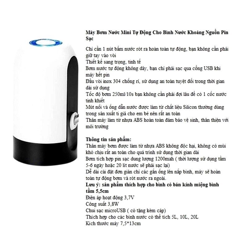 Máy hút nước.hút chất lỏng mini tự động từ bình. Vòi hút xăng bơm rượu thông minh tự động