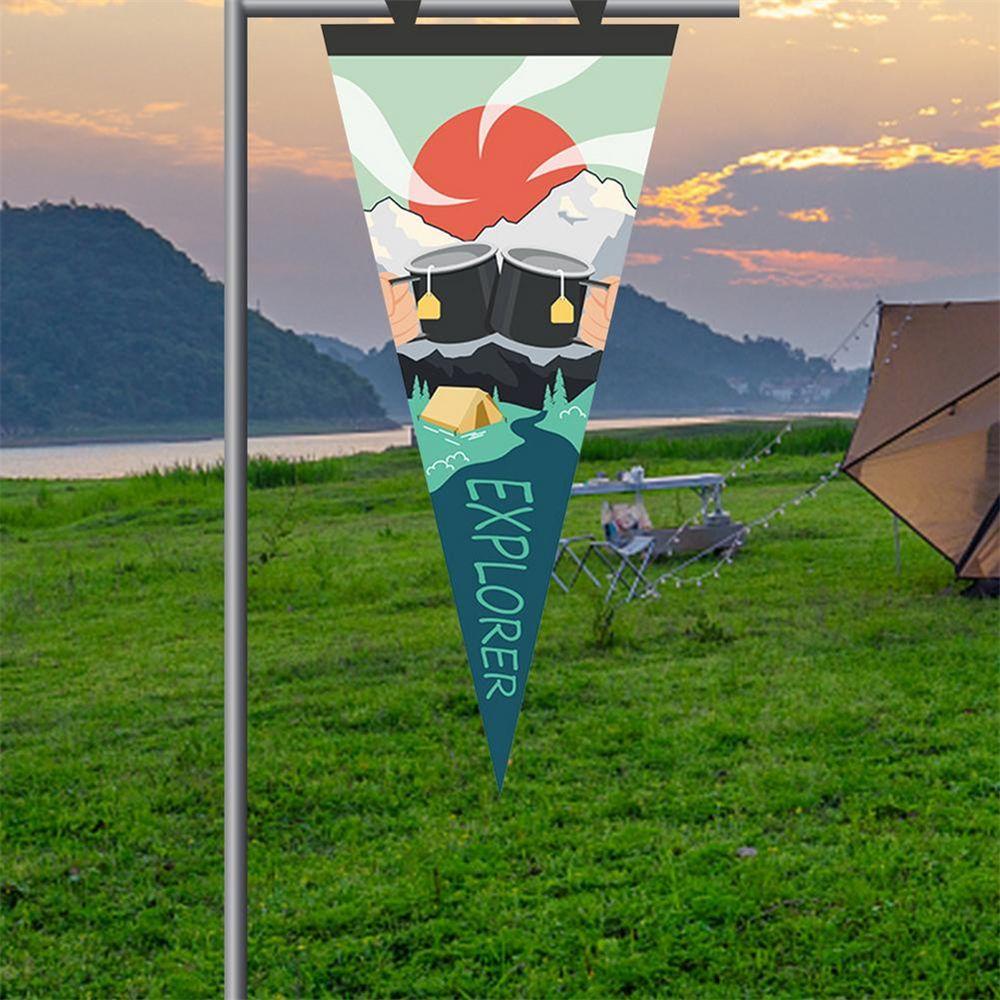 Cờ Treo Trang Trí Lều Cắm Trại Ngoài Trời Nhiều Màu Sắc