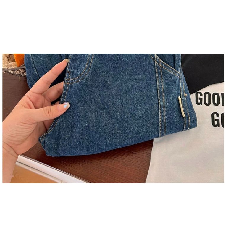 [Babycat] Hàng Có Sẵn Hàng Bán Chạy Quần Jean Bloomers Phong Cách Hàn Quốc Nhật Bản Hàn Quốc Cho Nam Và Nữ