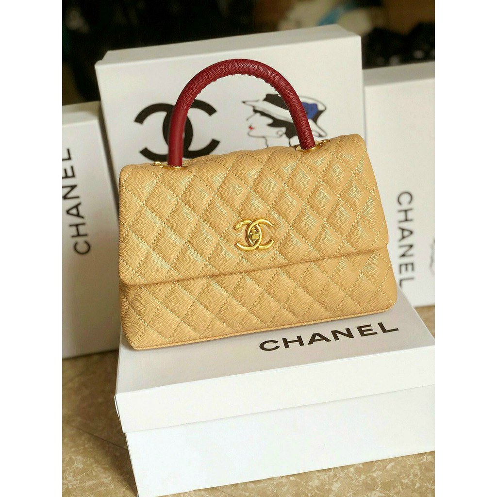 Túi xách Chan Coco SP da hạt Nobox size 25/Túi đeo chéo Chan coco SP da caviar size 25 Nobox