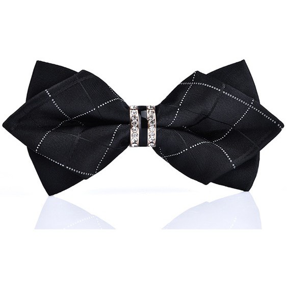 Nơ đeo cài cổ áo Vest Nam 2 lớp thời trang đính đá và nhiều mẫu họa tiết NO-80 {Phụ Kiện Vest Nam – AdamZone} - Hàng mới