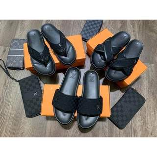 [ Thời trang cao cấp ] Dép thời trang cao cấp Louis Vuitton kẻ caro