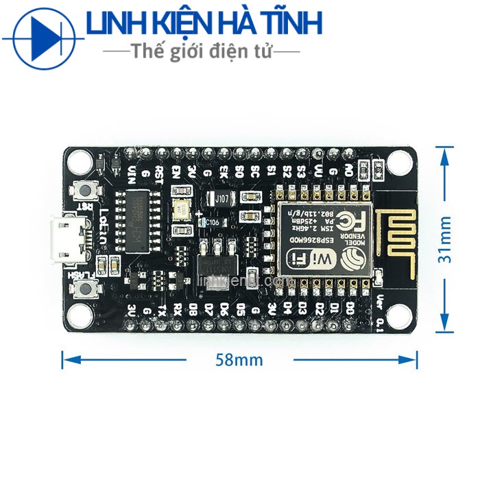 Mạch thu phát wifi ESP8266 NODEMCU V3 LUA CH-340