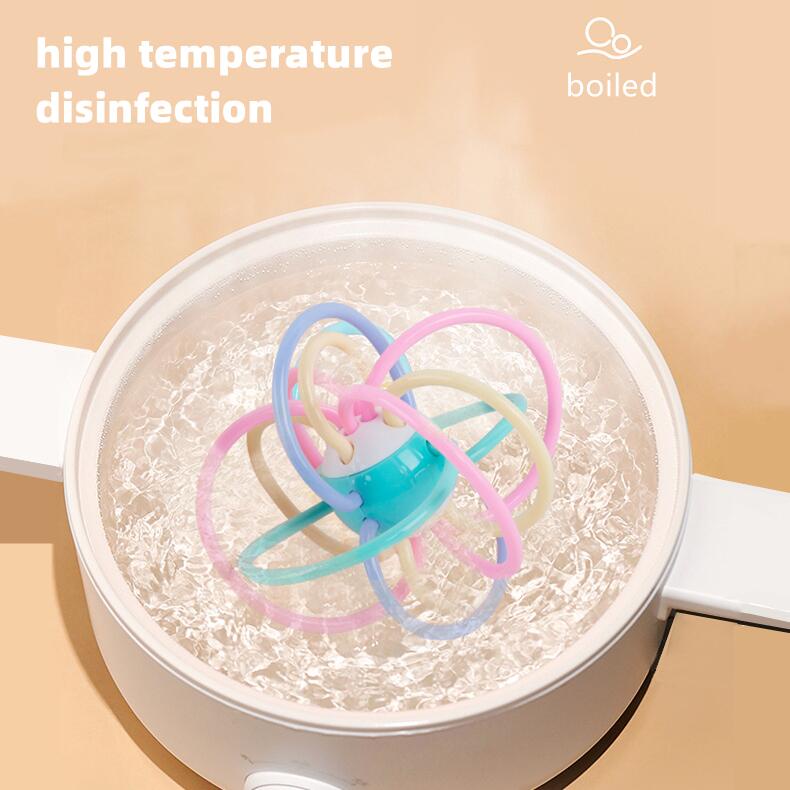 Manhattan Ball Bóng Vòng Gặm Nướu Silicone An Toàn Cho Bé Tập Cầm Nắm Đồ Chơi Lục Lạc Cầm Tay Bằng Nhựa Mềm Cho Bé Gingiving Ball