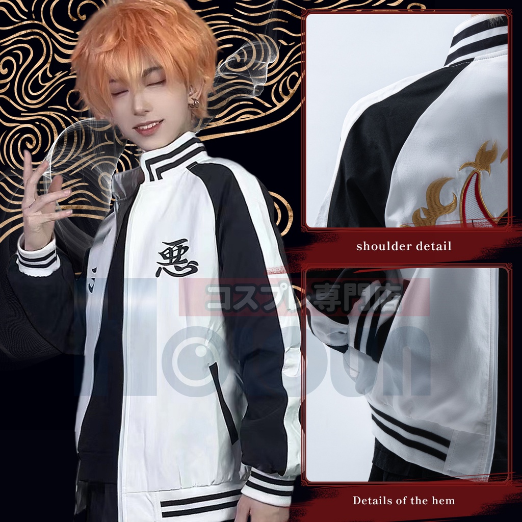 HOLOUN Áo khoác hóa trang nhân vật anime Tokyo Revengers Nahoya Kawata Cosplay Embroidered Style