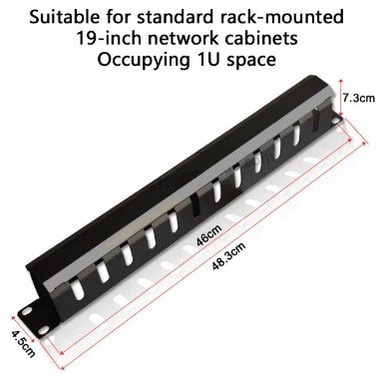 Thanh quản lý cáp ngang cho tủ mạng chuẩn 19 inch