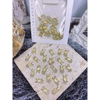 Cham thỏ đá mắt mèo,charm cao cấp loại 1