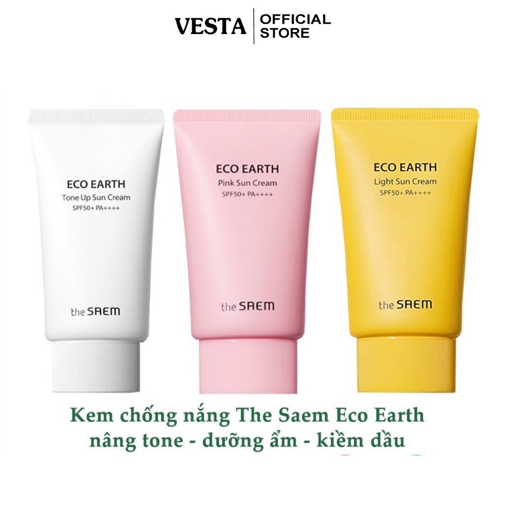 Kem Chống Nắng The Saem Eco Earth Power Pink Sun Cream 50g | BigBuy360 - bigbuy360.vn