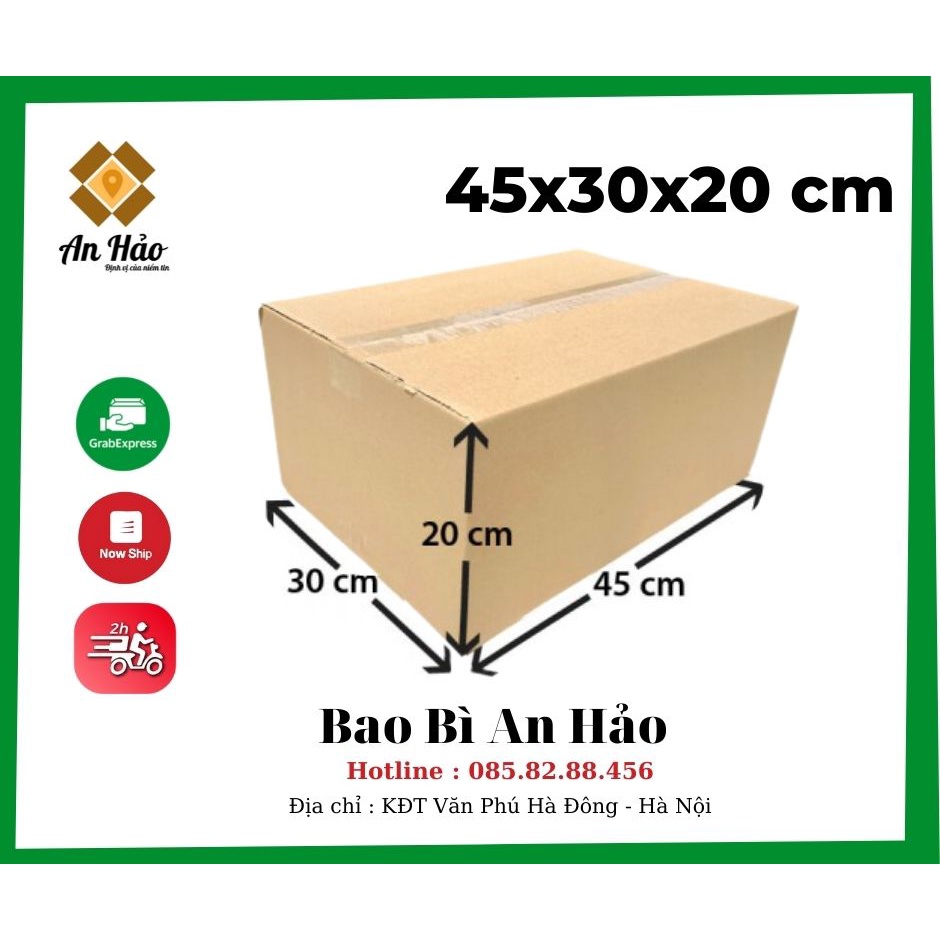 10 hộp 45X30X20cm, hộp đựng giầy, hộp đựng mỹ phẩm, thực phẩm CN loại sóng A cứng có thể tái sử dụng