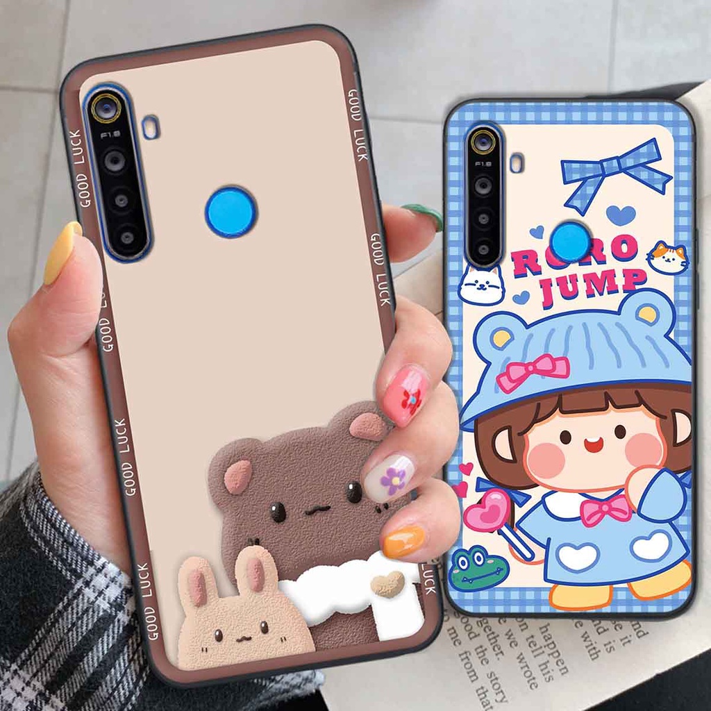 Ốp Realme 5 / 5 Pro / C3 bear brick, gấu đáng yêu, dễ thương