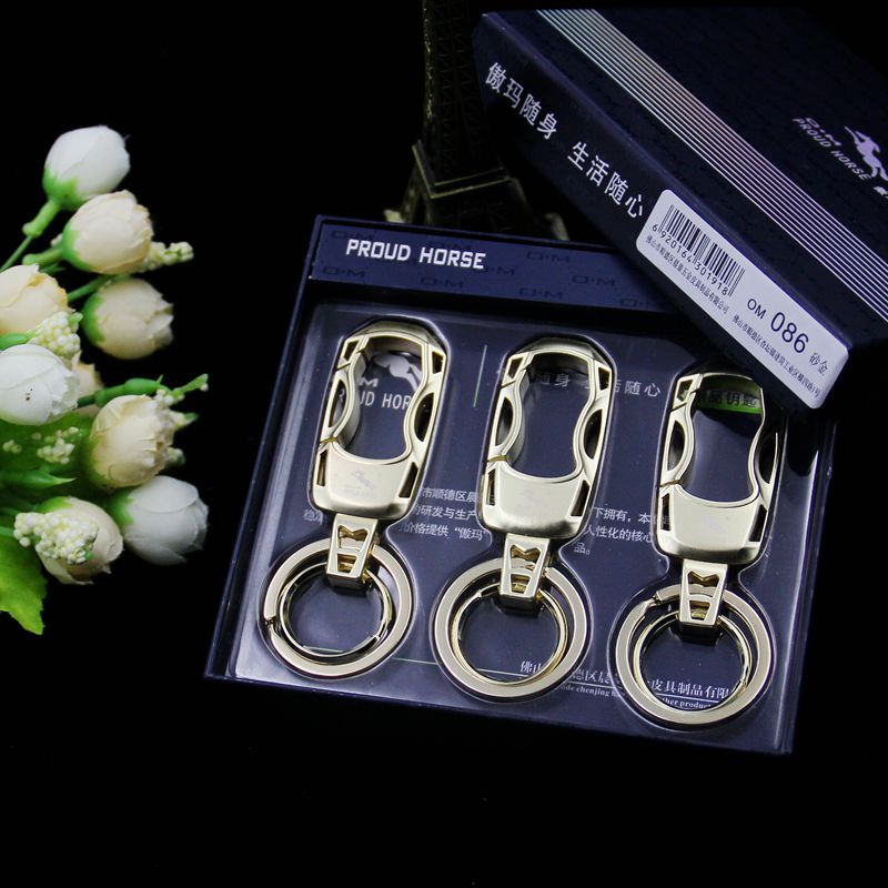 Móc khoá xe máy ô tô Proud Horse OM086 inox cao cấp hiện đại đeo thắt lưng