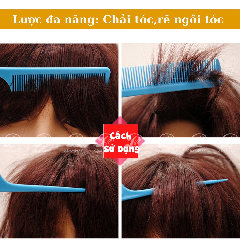 Lược rẽ ngôi đuôi nhọn lược chia tóc chải tóc nhiều màu chuyên dụng cho salon tóc