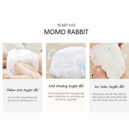 Bỉm momo rabbit nội địa HÀN Quốc dán/quần đủ size S36/M32/L30/xl28/L28/xl22/xxl18