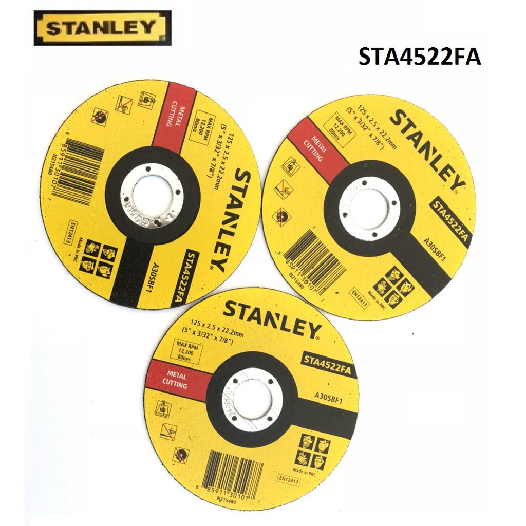 COMBO 3 Đá cắt 125*2.5*22mm Stanley - STA4522FA