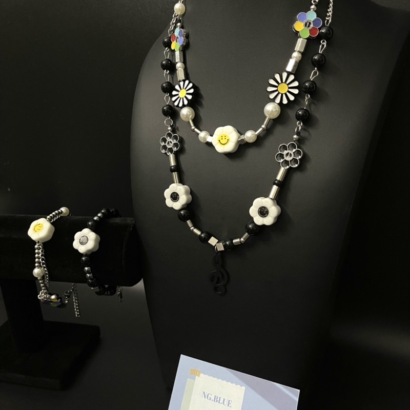 Vòng cổ hình mặt cười xúc xắc hiphop kim loại , tay mặt cười xúc xắc, dây chuyền mặt cười xúc xắc hiphop (VC25).