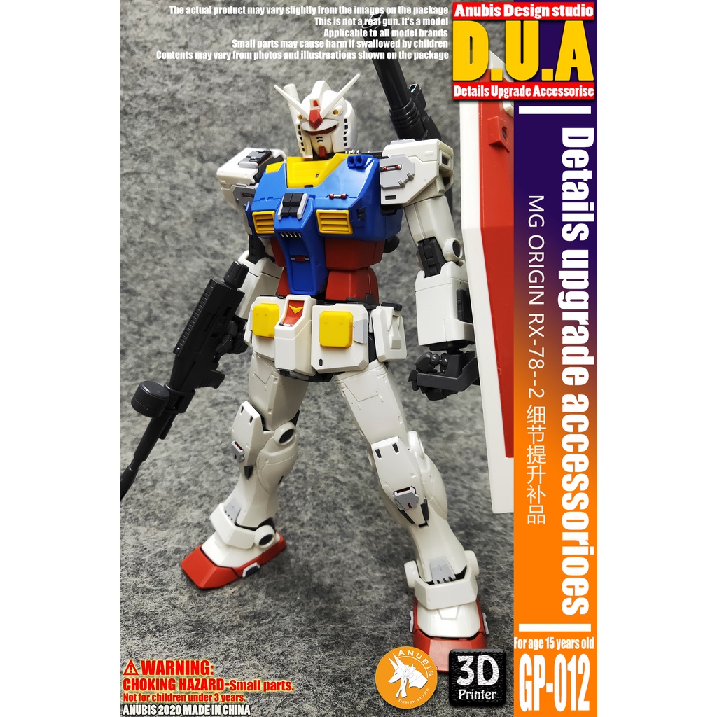 Phụ kiện mod ANUBIS - Chi tiết nhựa mô hình in 3D cho MG 1/100 RX-78-2 VER GTO GP012