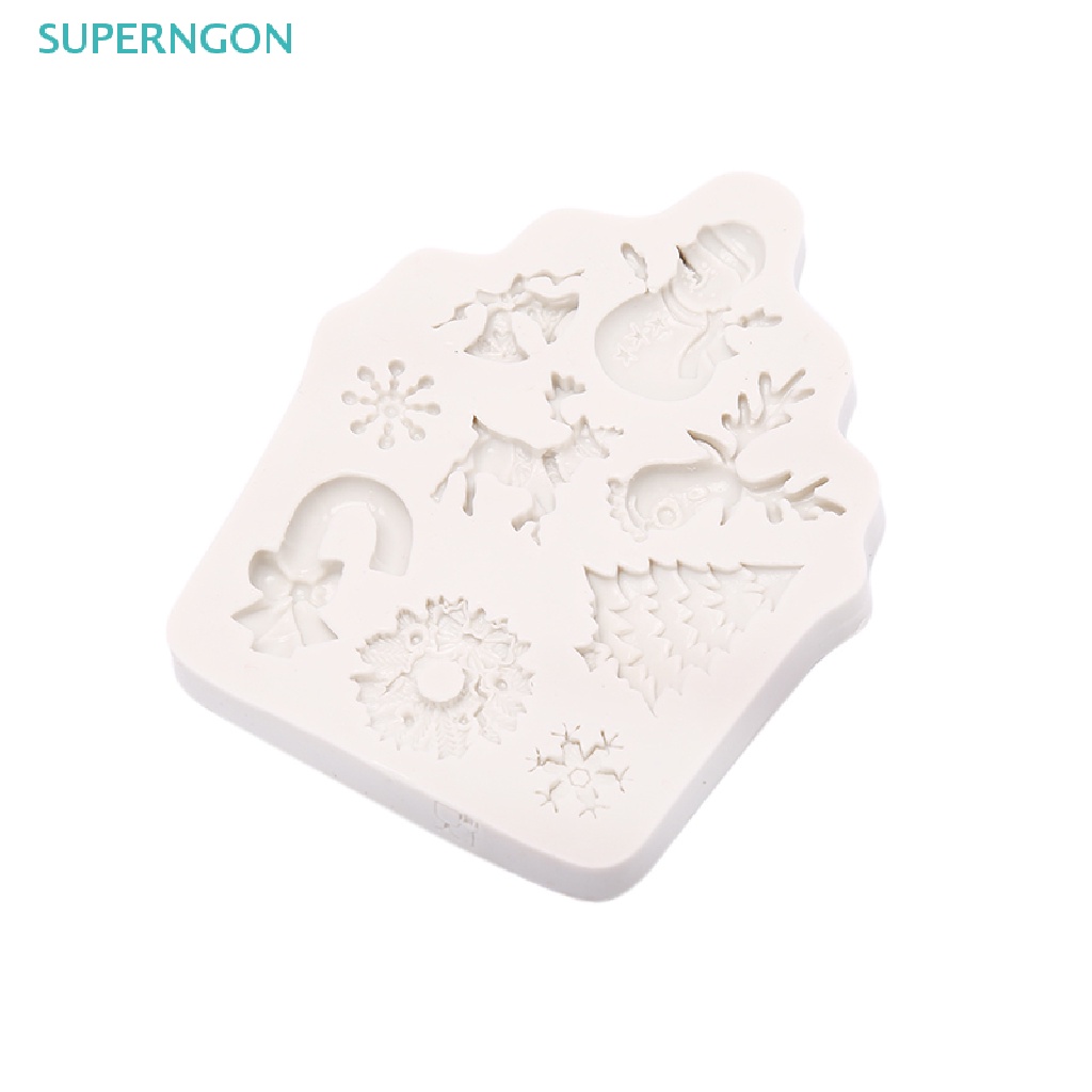 Khuôn Silicone Làm Bánh Tạo Hình Cây Thông / Người Tuyết / Tuần Lộc / Cây
