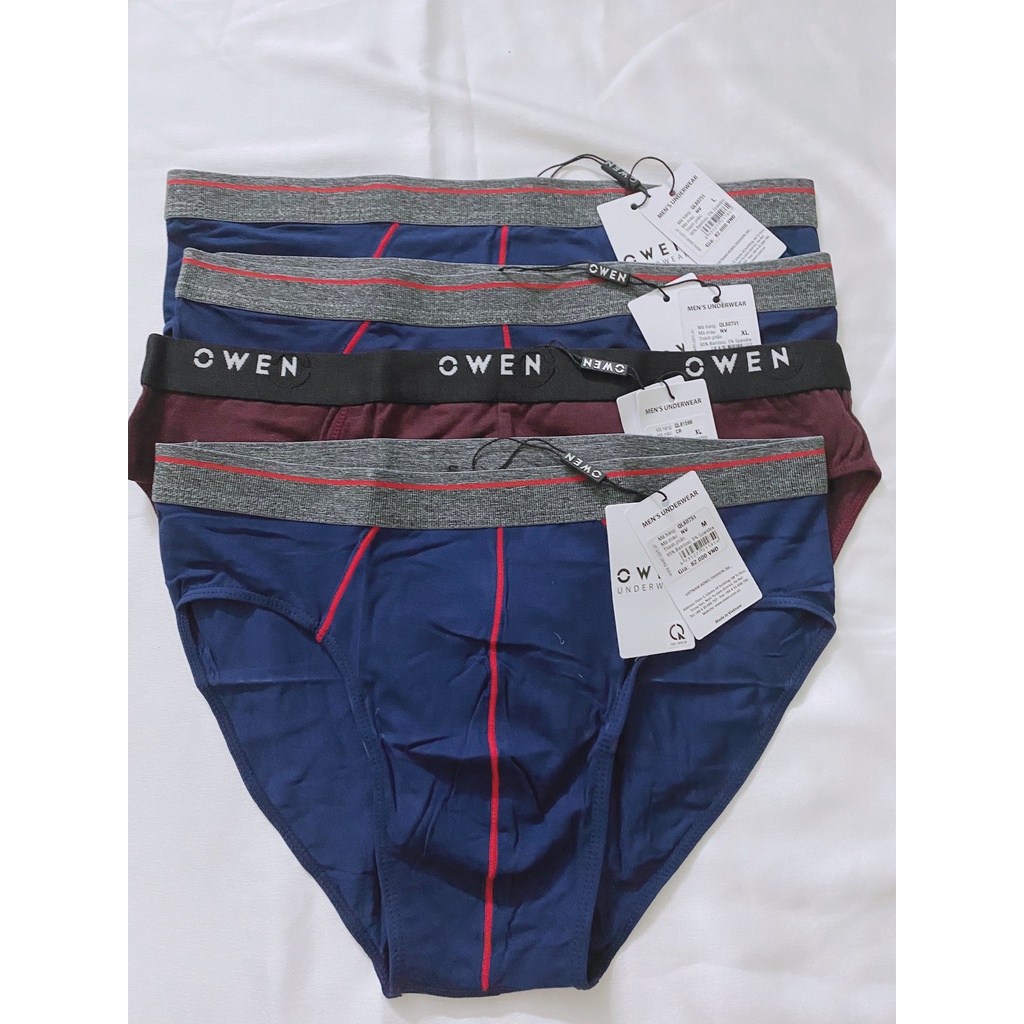 Quần Sịp Tam Giác OWEN ❤️FREESHIP❤️ Sịp nam Briefs kháng khuẩn cao cấp, Chính hãng full tem mác